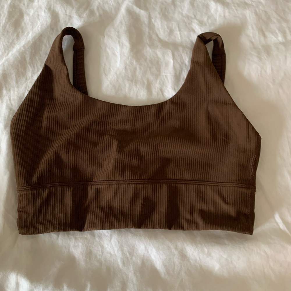 IWA Company Ribbed Sports Bra Dark Roast Size M